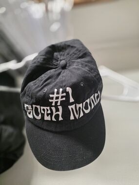 #1 Goth Mom Black Cotton Baseball Cap